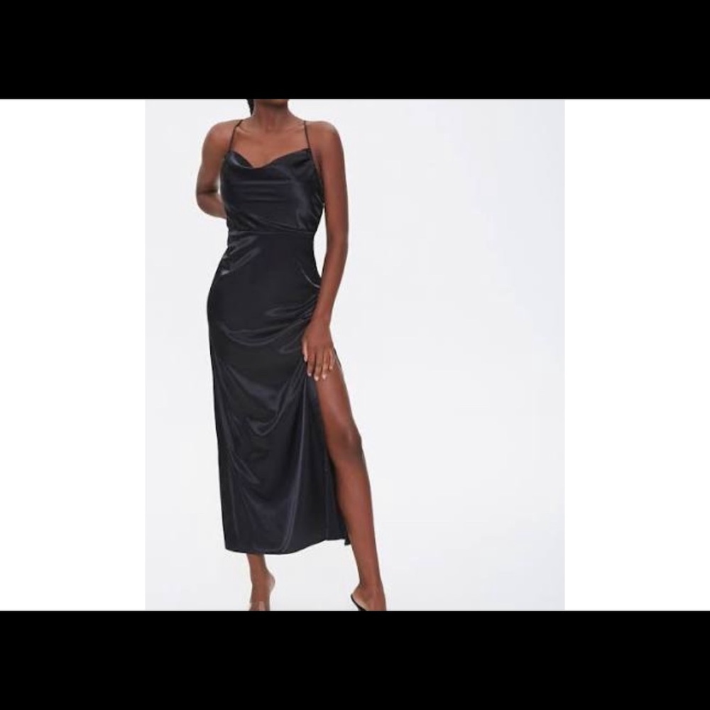 Satin cowl neck maxi dress Forever 21
